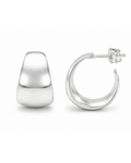 Arracadas chunky chicas de plata .925, vista principal del producto.
