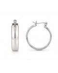 Arracadas minimalistas de plata .925, vista principal del producto.