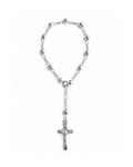 Pulsera Misterio San Benito de plata .925, vista frontal completa.