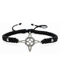 Pulsera Nudo de Bruja de plata .925, vista frontal completa.