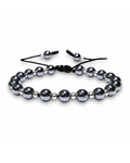 Pulsera de terahertz y plata .925, vista frontal completa.